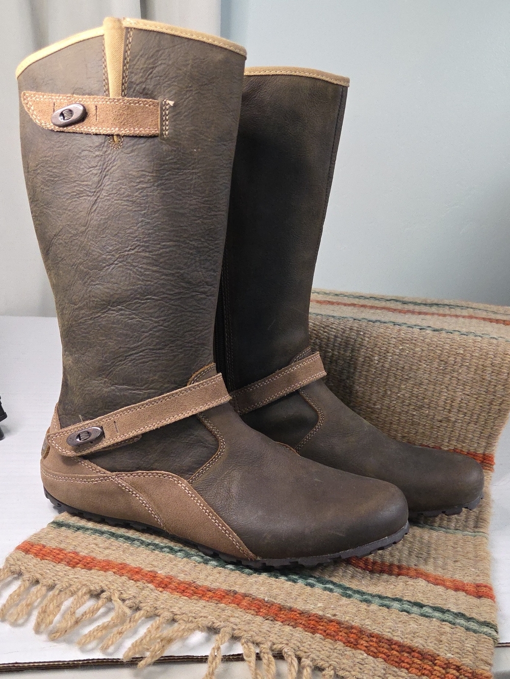 Merrell Brown Tall Leather Heeled Riding Boots New Without Tags